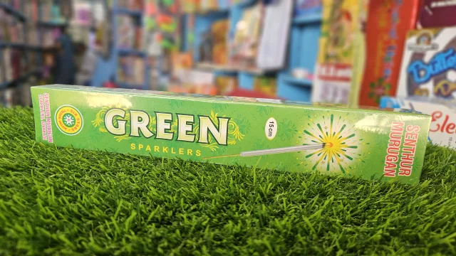 15 cm sparklers green color[ 1pcs ]